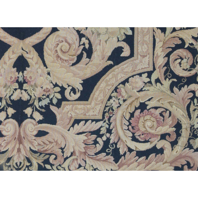Hand-Knotted High-Quality Black and Gold Area Rug