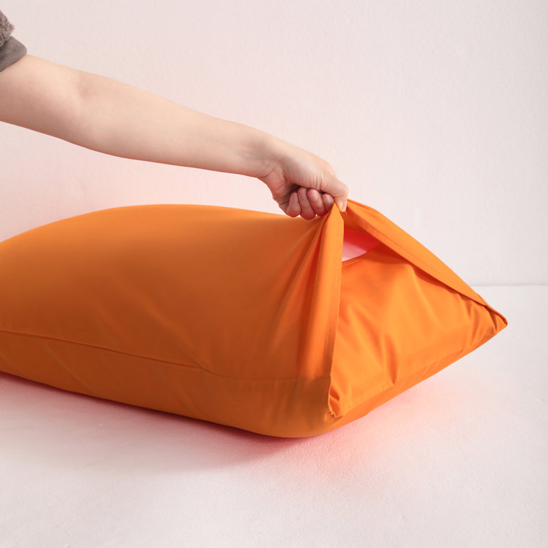 1 housse de coussin pour le corps, housse de coussin en coton, fermeture à enveloppe, 20 x 54 pouces - NTBAY, Orange