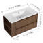 Meuble-lavabo mural 36 po avec lavabo en céramique-15043093