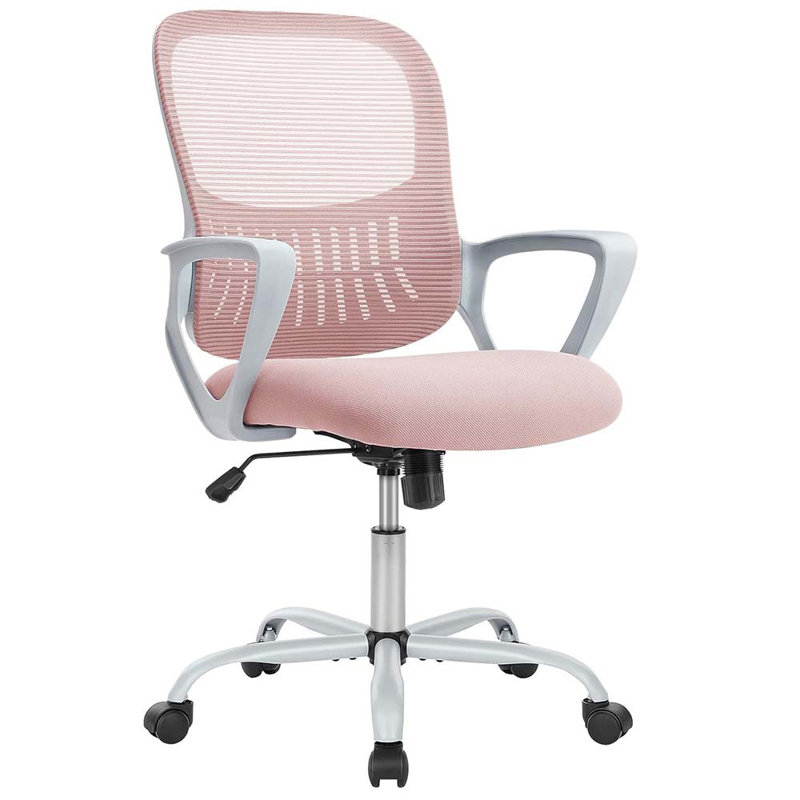 Game Chairs, Ergonomic Mid-Back Mesh Swivel Rolling Work With Wheels, Comfortable Lumbar Support