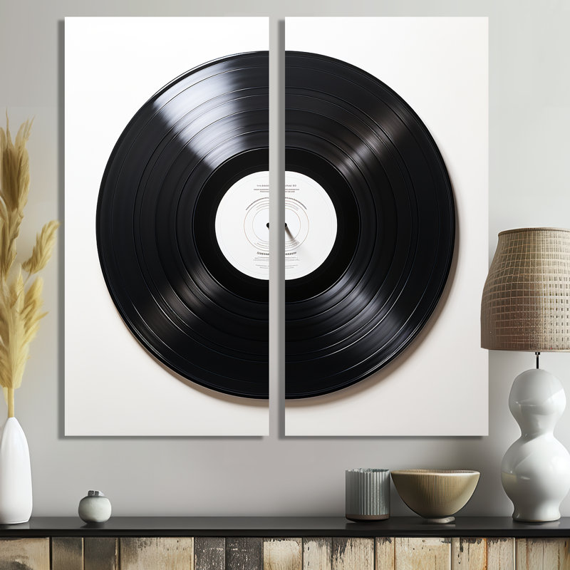 Vinyle disque vinyle Serenade I - art mural moderne, 32" H x 32" W, Wrapped Canvas, Does Not Apply