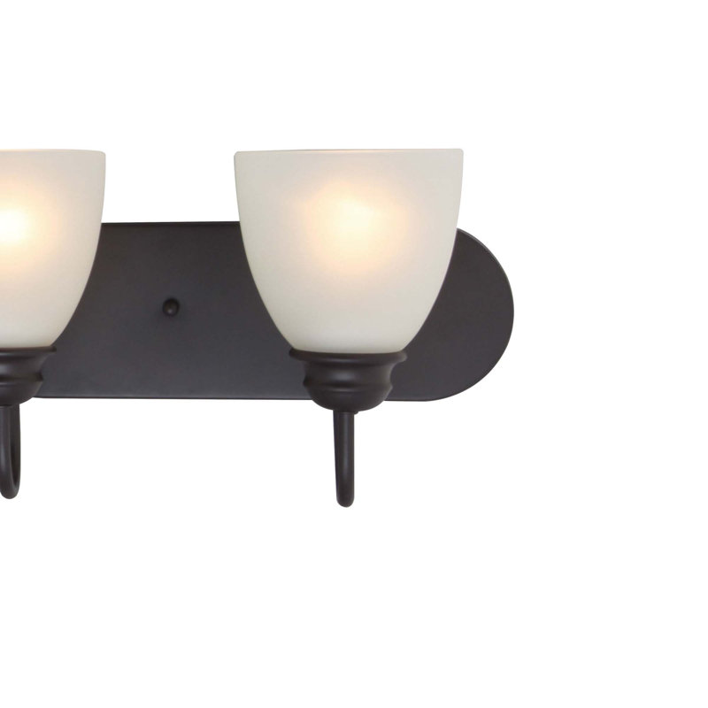  Barre d'éclairage d'intérieur pour salle de bain ou meuble-lavabo en bronze antique à 6 lumières Mari avec abat-jour en verre givré blanc