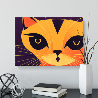 Cat Deco - Wrapped Canvas Print