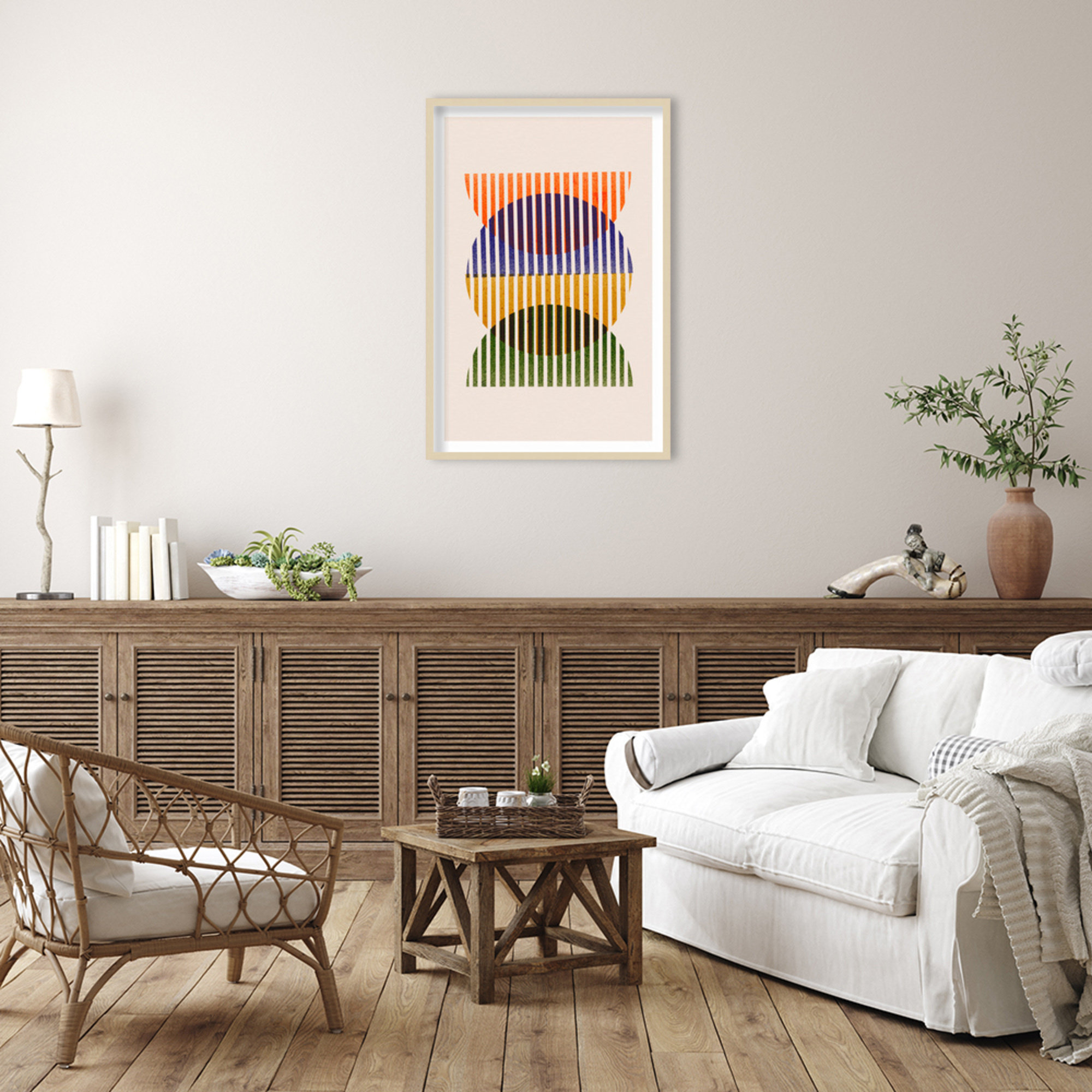 In And Out by Treechild  Wood Framed Wall Art Print, 41" H x 28" W, Brown