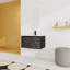 Meuble-lavabo mural avec lavabo en céramique, 4 tiroirs, meuble-lavabo