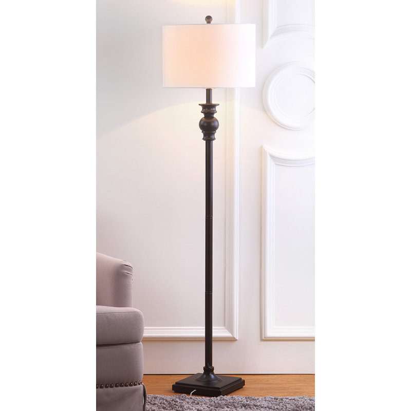 Lampe sur pied traditionnelle en ébène 61 po