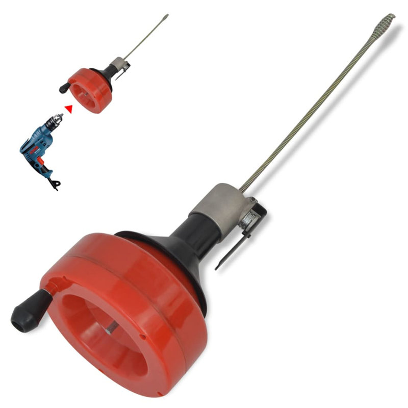 Vidaxl Manually/Drill Operated Pipe Drain Cleaner