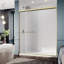  Porte de douche réversible double coulissante avec verre trempé transparent de 6 mm de largeur, l 60 po x H 72 po-107134449-108648825