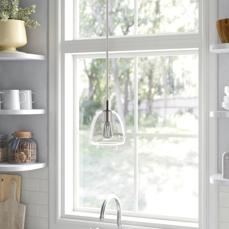 Caudillo 1 - Light Single Pendant, Satin Nickel