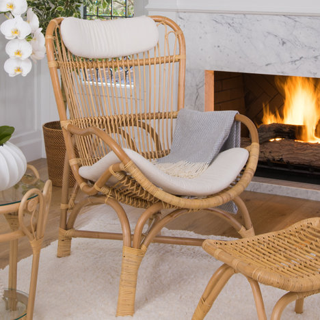 Aindriu Upholstered Armchair, Natural