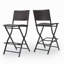 Chaise pliante d'extérieur en osier et tabourets de bar pliables, ensemble de 2