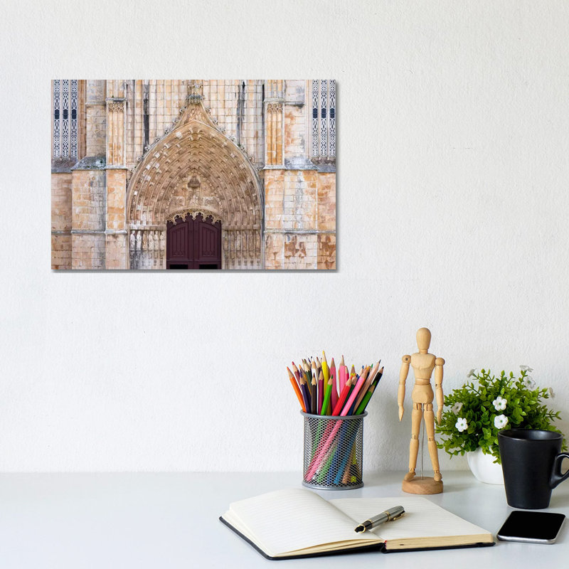 The Main Portal. The Monastery Of Batalha, Mosteiro De Santa Maria Da Vitoria. by Martin Zwick - Wrapped Canvas Gallery-Wrapped Canvas Giclée
