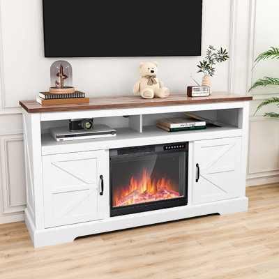 Mayland TV Stand for TVs up to 65" with Multifunction Electric Fireplace Included by Gracie Oaks