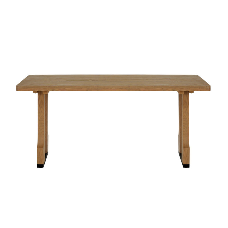 Table de salle à manger rectangulaire, Bois de frêne naturel