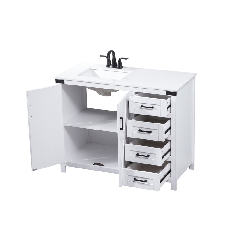 Ensemble de meuble-lavabo simple 42 po Slayton, Blanc