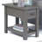 Wyandotte Monroe 14"W Solid Acacia Wood Rustic Contemporary Narrow End Table with Drawer and Shelf-1647067995-1647067993