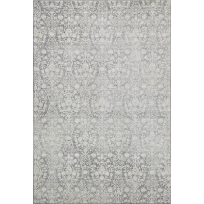 Premium Machine Washable Alvey AMF1231 Damask Rug