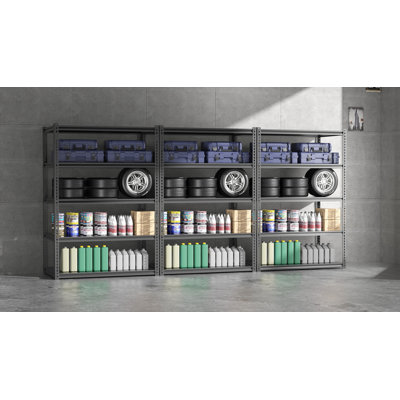 5-tier Storage Shelves 35.8 In.d X 72 In.h X 16 In.w Shelving Storage Racks, 3pc