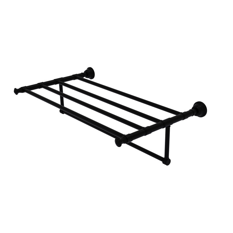 Porte-serviettes mural Freyja, Noir mat, P 13,7 po x l 38 po x P 6,5 po