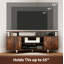 TV Unit Cabinet for TVs up to 55 Inches with Storage Shelves and Cupboard, Entertainment Centre for Living Room, Rustic Brown