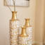 Vases et pots de chambre à coucher et de salon avec métal blanc antique, étagères et structure en métal