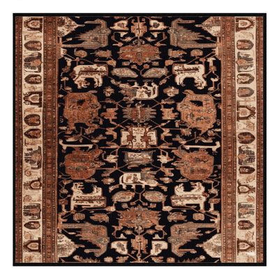 Tapis brun lavable à la machine