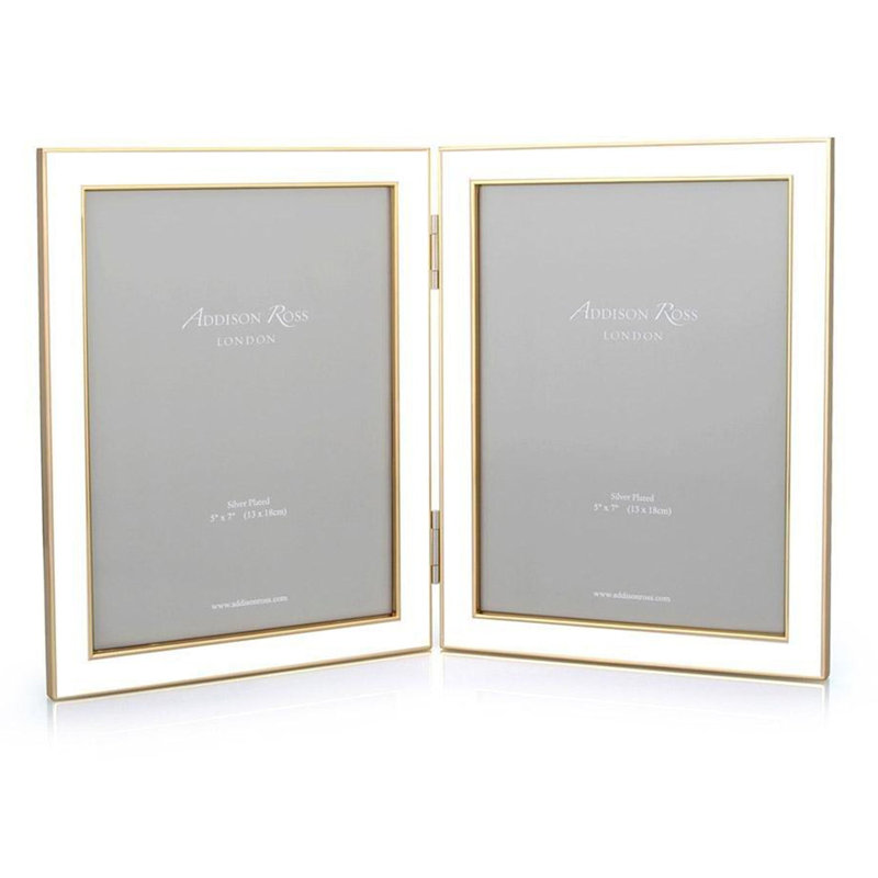 Enamel White Metal Picture Frame