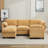 5 - Piece Reversible Modular Corner Sectional With Ottoman-1409123928
