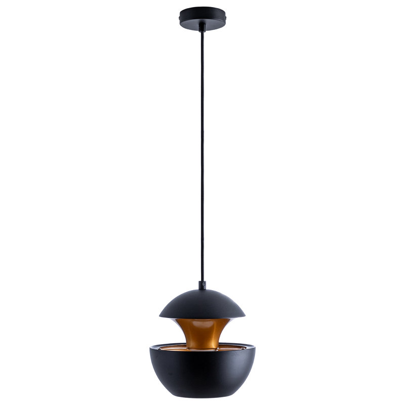 Plummer 1 - Light Single Pendant, Black/Gold