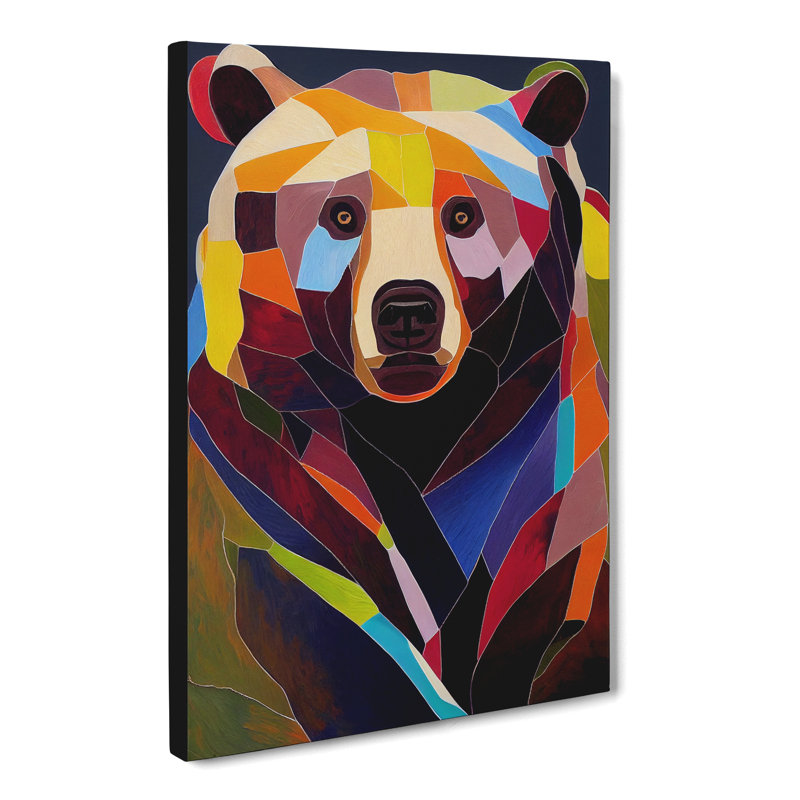 Bear Palette Knife Vol.1985 - Wrapped Canvas, 60cm H x 40cm W x 3cm D