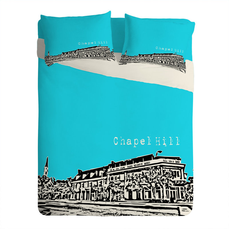 Bird Ave Chapel Hill Pillowcase, Blue, King
