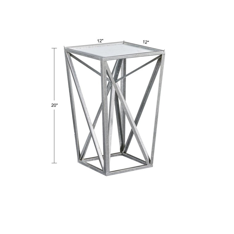 Degarmo Glass Top End Table