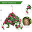 Panier en géranium suspendu de 25 pouces fuchsia, faux floral pour arrangements de vase et décoration intérieure