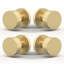 Mega Poignées Buena Poignées de porte d'intimité Paquet de 2 - Poignées de porte de lit et de salle de bain avec serrure d'intimité, convient à toutes les portes standard - Laiton satiné-133011158-133011161-136259716