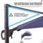 128' X 104' Rectangular Cantilever Umbrella with Weighted Base-927889907