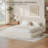 AirFrame King Bed Frame with adjustable Sliding Side Table, 8.7'' Cloud Upholstered Sponge Cushion, Easy Assembly