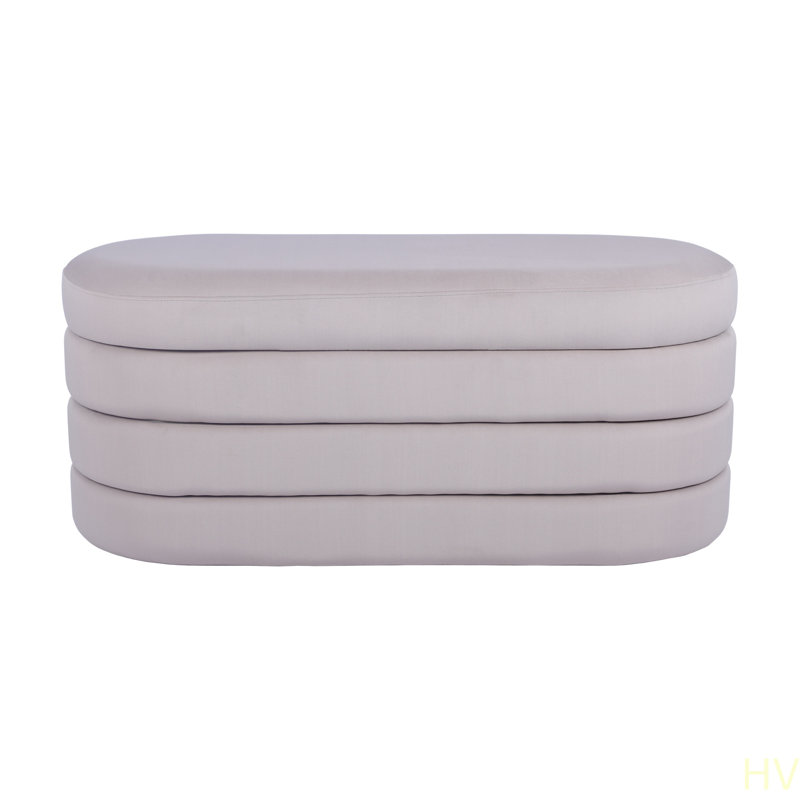 Banc avec rangement en velours