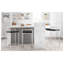 Tabouret de bar empilable contemporain avec coussin en velours noir et structure en acier inoxydable - Paquet de 2