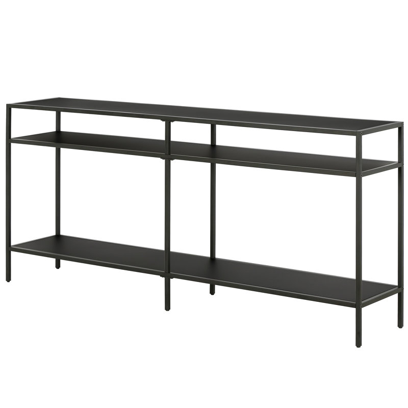 Console Table, Blackened Bronze, 73.7 H x 139.7 W x 30.4 D cm