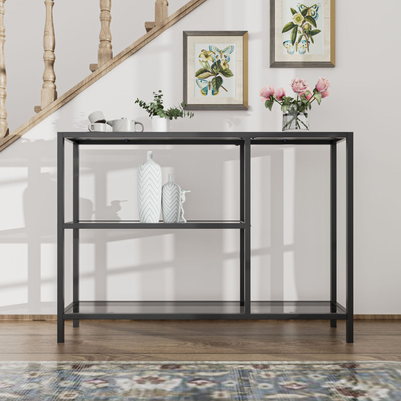 Azuolas 40"W × 29"H Console Table, Black