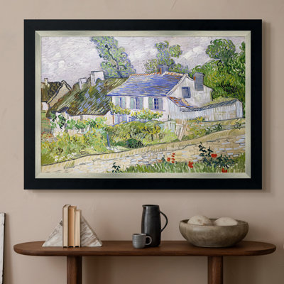 Custom Framed Masterpiece " Houses In Auvers " by Vincent Van Gogh