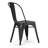 Fletcher Industrial Iron Dining Chair with Stackable Design and Protective Rubber Caps (Set of 2)-477213114