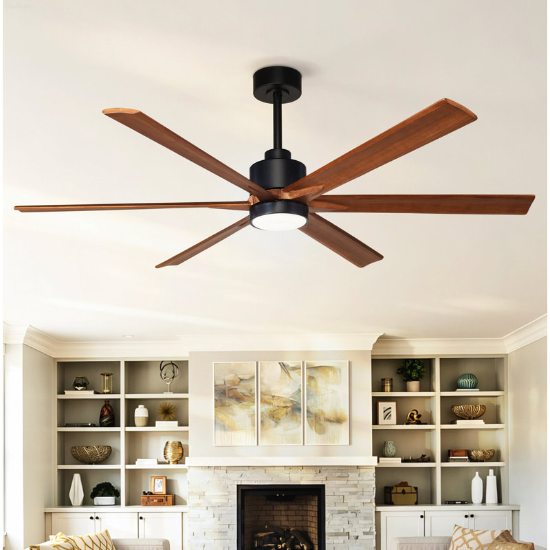 Ventilateur de plafond Farmhouse, Noir mat