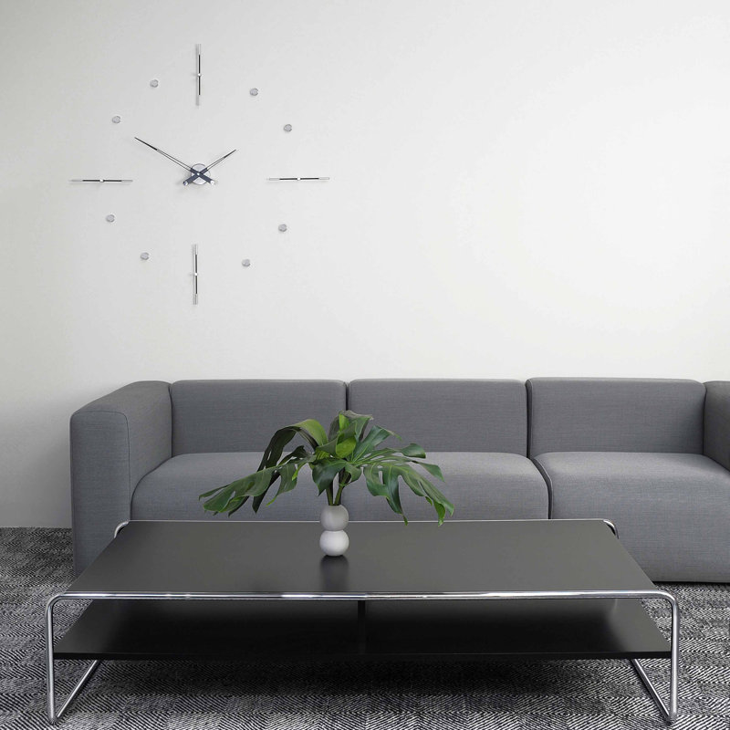 Mixto Analog Wall Clock, Natural Walnut, Large