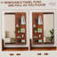 Wall Mounted Full Length Mirror, Full Body Mirror With Shelf, Full Body Mirror With Hook Wall Mounted Mirror With Multifunctional Design Panel-114236570