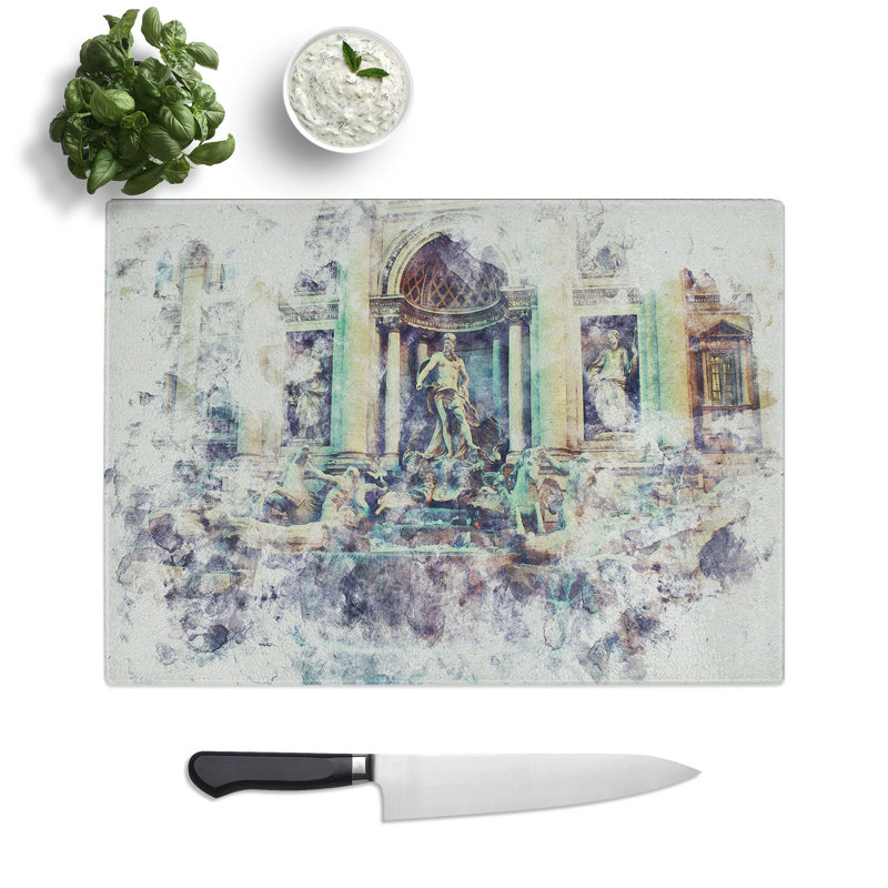 Trevi Fountain in Rome Vol.2 Chopping Board, 20cm W x 28.5cm L