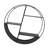 Modern Metal Wall Shelf with Round Geometric Frame and Tiered Open Storage-704408157