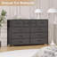 Meuble télé avec commode pour chambre à coucher 55 po, commode avec 10 tiroirs-972292673-972292674