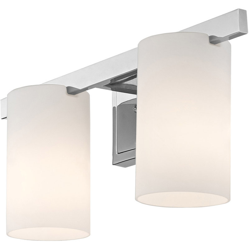 Éclairage pour meuble-lavabo à 2 lumières Margje, Chrome poli