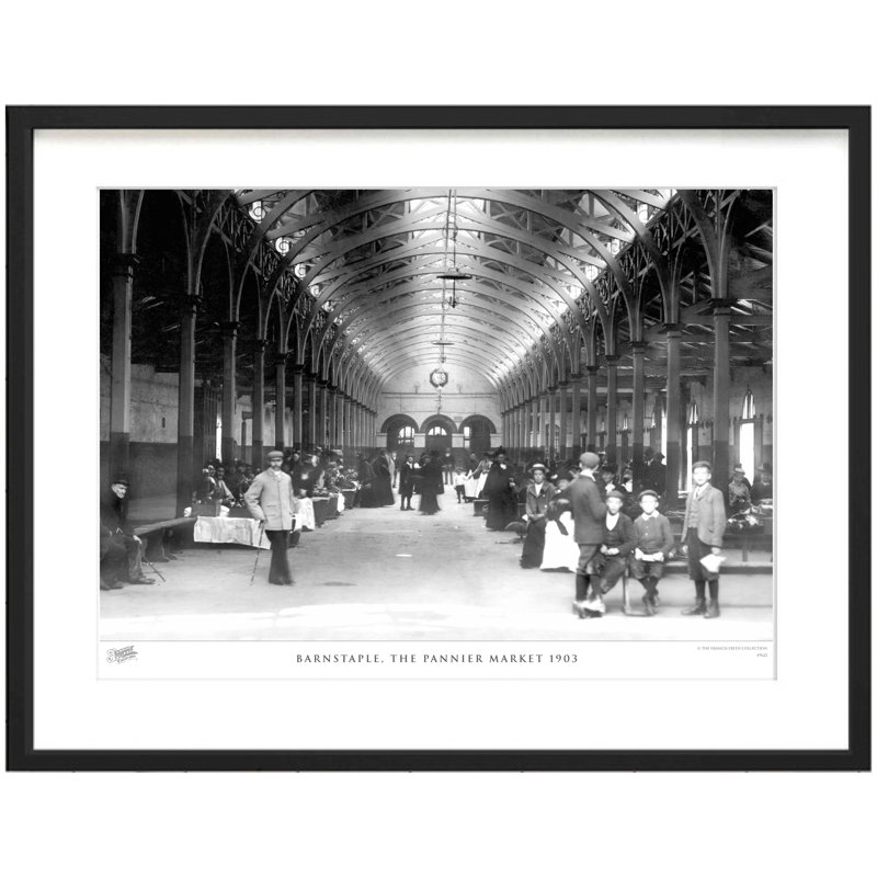 Barnstaple, The Pannier Market 1903 - Single Picture Frame Print, 45cm H x 60cm W x 2.3cm D